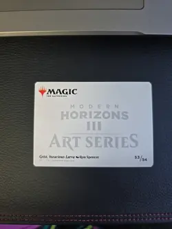 Grist, Voracious Larva Art Card Gold-Stamped Signature Modern Horizons 3 MTG - Image 2