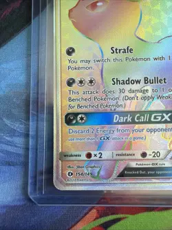 Umbreon GX 154/149 Sun and Moon 2017 Rainbow Secret Rare Pokemon Card TCG - Image 5