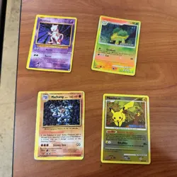 Pokemon Diamond & Pearl Card Mix- Mewtwo Machamp Grotle Pikachu 4 Cards - Image 1