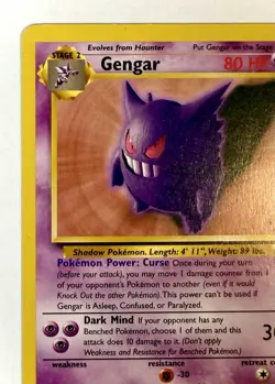 Gengar - 20/62 - WOTC Fossil Set Regular Rare Pokemon Card - NM/LP+ - Image 3