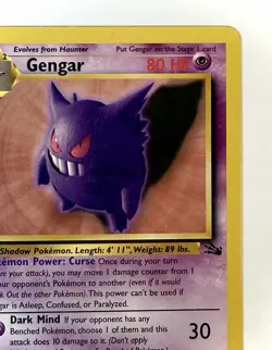 Gengar - 20/62 - WOTC Fossil Set Regular Rare Pokemon Card - NM/LP+ - Image 4