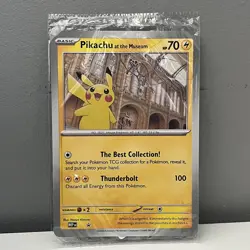 POKEMON PIKACHU AT THE NATURAL HISTORY MUSEUM JUMBO PROMO CARD SEALED ✅ - Image 1