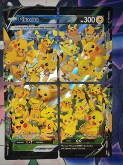 Pikachu V-Union SwSH Black Star Promo Set of 4 Pokemon TCG Promo Cards English - Image 1