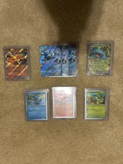 Pokemon Scarlet And Violet 151 Holo, Reverse Holo and EX Bulk 322 Card Lot - Image 2