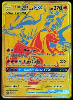 Reshiram & Charizard GX #SM247 Promo LP- Pokemon Card - Image 1