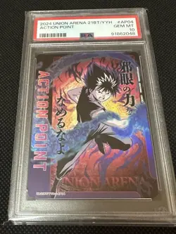 Union Arena Yu Yu Hakusho Hiei PSA 10 Action Point Parallel Card - Image 1