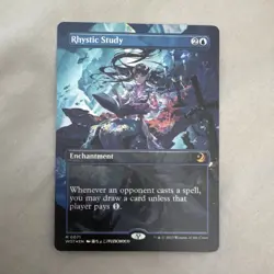 Wizards of the Coast Rhystic Study Borderless Foil Enchantment Mythic 0071 - Image 1