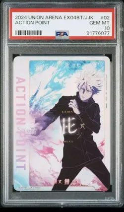 Jujutsu Kaisen Satoru Gojo Union Arena Action Point PSA 10 Card - Image 3