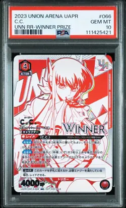 PSA 10 Code Geass Union Arena C.C. Winner Union Rare Card - Image 1