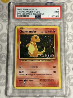 CHARMANDER HOLO (PSA 9) 2016 COSMOS TOYS R US #9 POKEMON CARD - Image 1