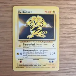 Pokemon TCG Electabuzz 20/102 Non-Holo Rare Card Unlimited Base Set LP - Image 1