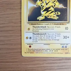 Pokemon TCG Electabuzz 20/102 Non-Holo Rare Card Unlimited Base Set LP - Image 5