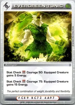 Chaotic TCG Card Evergreen Tunic Turn Of The Tide First Edition Battlegear LP - Image 1