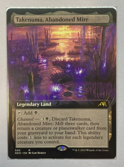 MTG - Kamigawa - Takenuma, Abandoned Mire - Extended Art - NM - Image 1