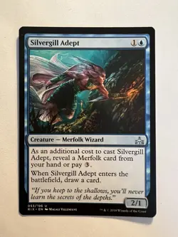 Silvergill Adept - MTG Rivals of Ixalan - NM Uncommon Creature Merfolk - Image 1