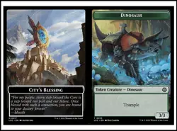 MTG - City's Blessing, Dinosaur Double-Sided Token - Lost Caverns of Ixalan - Image 1