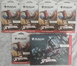 MTG Magic The Gathering Spider-man Lot: 9 Pack Bundle Box & 5 Sleeved Packs - Image 1
