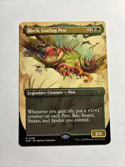 Blech, Loafing Pest (Borderless) - Secrets of Strixhaven MTG Plus Bonus Rare!!! - Image 1