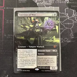 Emeritus of Woe Extended Art FOIL Secrets of Strixhaven MTG MINT IN HAND - Image 1