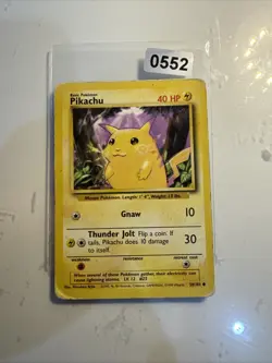 POKEMON PIKACHU 58/102 BASE SET 1ST EDITION 1999 DEUTSCH VINTAGE KARTE EXCELLENT - Image 1