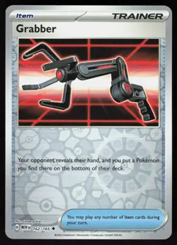 Grabber 162/165 Uncommon 151 Pokemon Reverse Holo Near Mint - Image 1