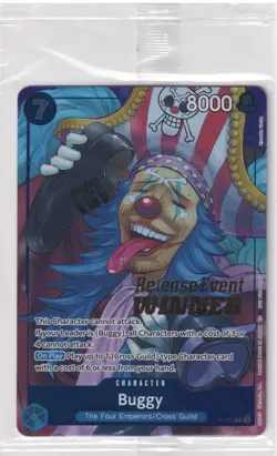 Buggy P-084 Release Event Winner Promo One Piece English NM Sealed - Image 1