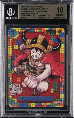 2025 ONE PIECE JAPANESE PROMOS #P110 MONKEY D. LUFFY P BGS 10 - Image 1