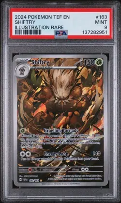 PSA 9 Shiftry #163/162 Illustration Rare - Temporal Forces Pokemon TCG Card - Image 1
