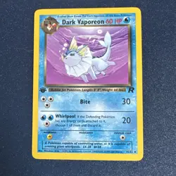Pokemon Team Rocket Non-Holo 1st Edition Dark Vaporeon, Card #45/82 - Image 1