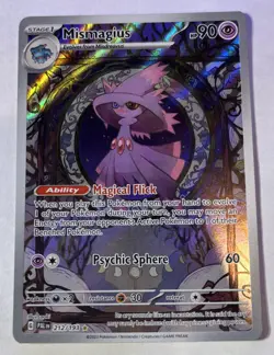 Mismagius Scarlet & Violet Paldea Evolved Holo Illustration Pokemon Card 212/193 - Image 1