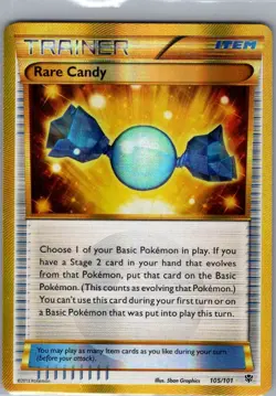 Rare Candy (Secret Rare) 105/101 Plasma Blast - Pokemon Card - NM - Image 1