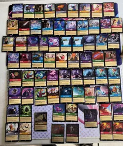 Lorcana First Chapter Bulk Lot + 4 Cold Foils Total Of 70 Cards - Image 1