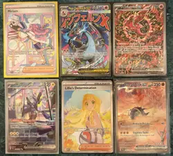 POKEMON MIRIAM LILLIE MEGA CHARIZARD X EX SIR SPECIAL ILLUSTRATION RARE CARD LOT - Image 1