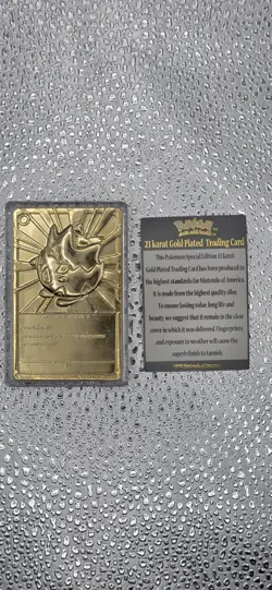 Pokemon 23k Gold Plated Togepi Trading Card 1999 Burger King - Image 3