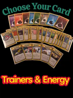 Pokemon TGC Energy and Trainer -Vintage LP-MP Choose Your Card - Image 1