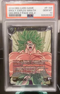 Broly Explosive Wrath P-106 Promo Foil Dragon Ball Super Card Game | PSA 10 - Image 1