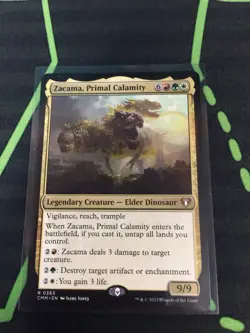 MTG Magic The Gathering Zacama, Primal Colamity Rare Dinosaur Commander - Image 1