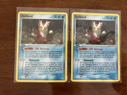 Pokemon TCG Delibird Lot 2 Cards 21/109 2004 YUKA MORII - Image 1