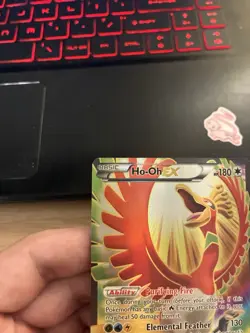 Ho-Oh EX 121/122 Breakpoint Ultra Rare Full Art Holo 180 HP Pokemon Card - Image 3