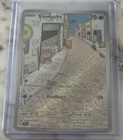 Pokemon TCG Slowpoke Scarlet & Violet Base Set Holo Illustration Card 204/198 - Image 1