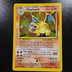 Pokemon TCG Charizard Base Set Holo Unlimited Rare Card 4/102 - Image 1