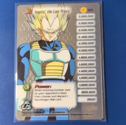 Vegeta, the Last Prince FOIL LV3 Card #193 Score Cell Saga DBZ CCG 2001 - Image 1
