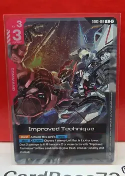 Improved Technique Gundam Card Game . Steel Requiem Rare . GD03-109 - Image 1