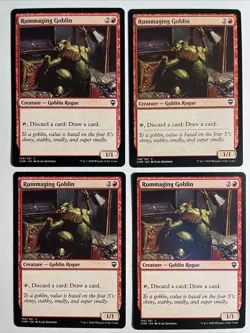4x Mtg Commander Legends Rummaging Goblin NM/M Magic The Gathering - Image 1