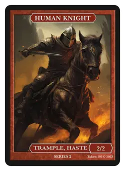 Human Knight Token Givememana Tokens Series 2 Magic the Gathering MTG - Image 1