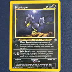 2000 Pokemon WotC Neo Genesis 24/111 Murkrow 1st Ed - Image 1