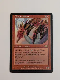 MTG - 1x Magma Sliver - Legions - LP/MP - Vintage Rare Magic The Gathering 2003 - Image 4