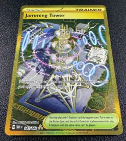 Pokemon Jamming Tower Hyper Rare Full Art Holofoil 243/182 Destined Rivals - Image 2