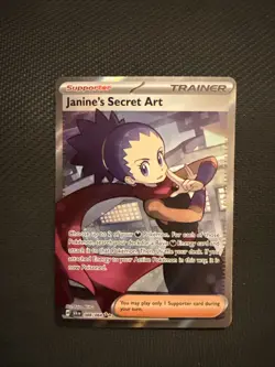 Janine’s Secret Art 088/064 Shrouded Fable Full Art Trainer Pokemon - Image 1