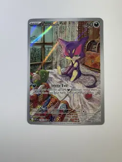 Pokemon Card TCG: Purrloin Card 136/086 Illustration Rare (IR) Sv: White Flare - Image 1